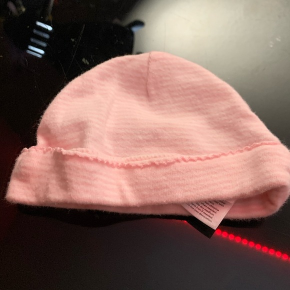 Pink Baby Bib and Hats Bundle - Picture 6 of 7